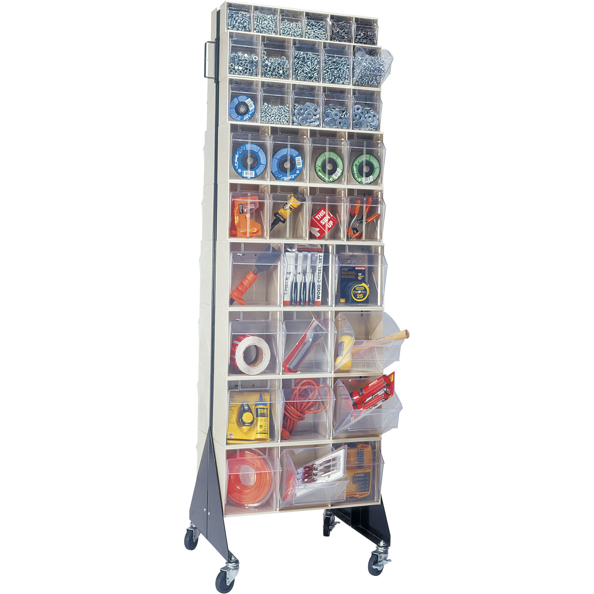 Quantum Storage Double Sided Floor Stand Unit — 16in. x 23 5/8in. x 70in. Size